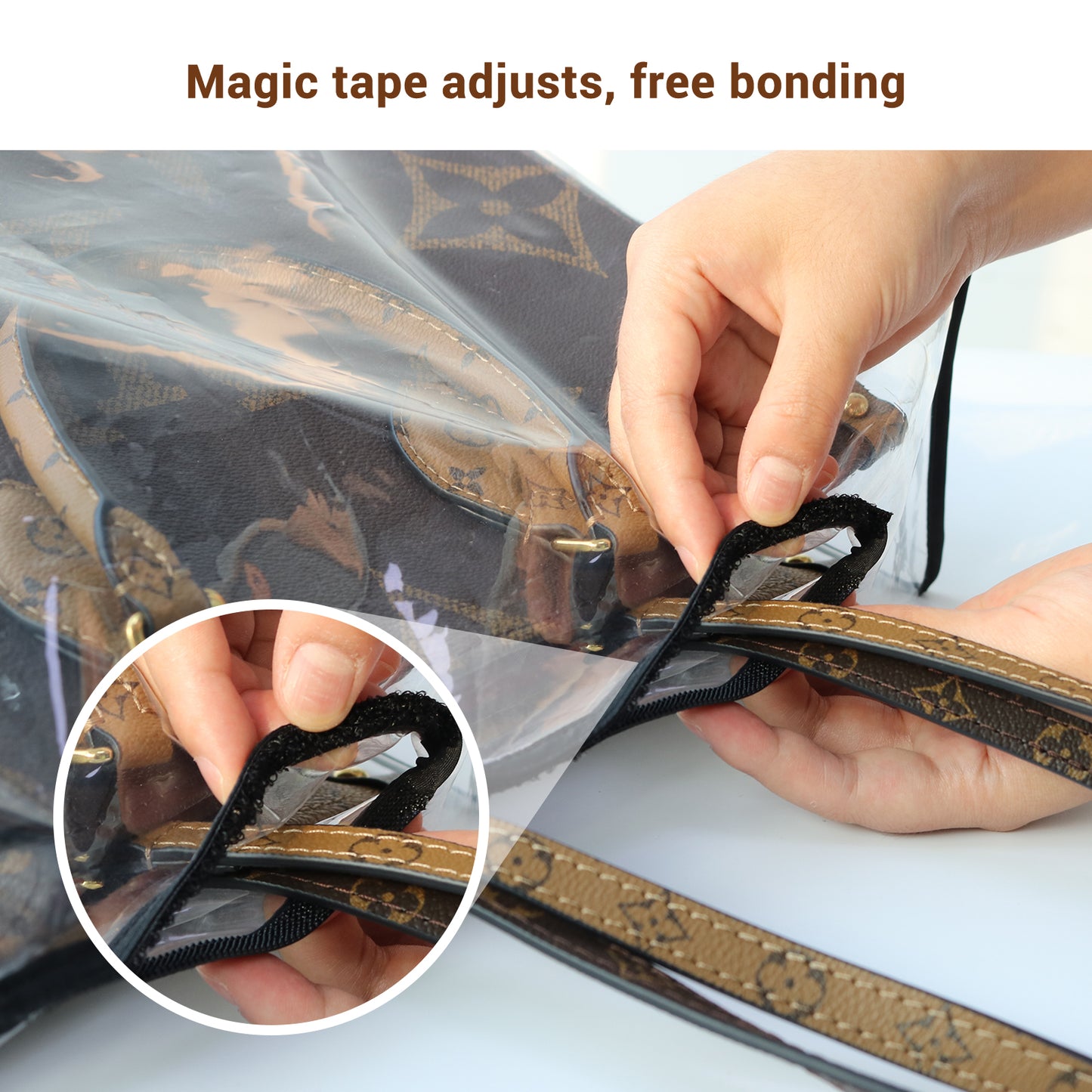 For Propriano/Horizontal Cabas and More | TPU Waterproof Transparent Rain Slicker Raincoat with Magic Tape