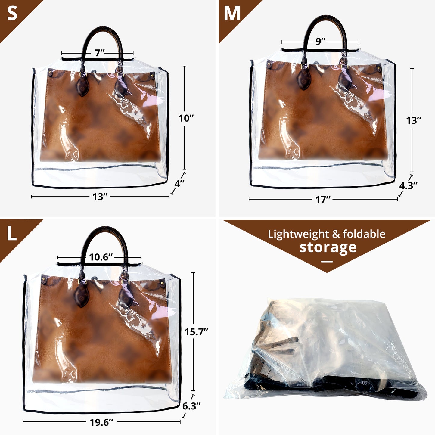 For Propriano/Horizontal Cabas and More | TPU Waterproof Transparent Rain Slicker Raincoat with Magic Tape