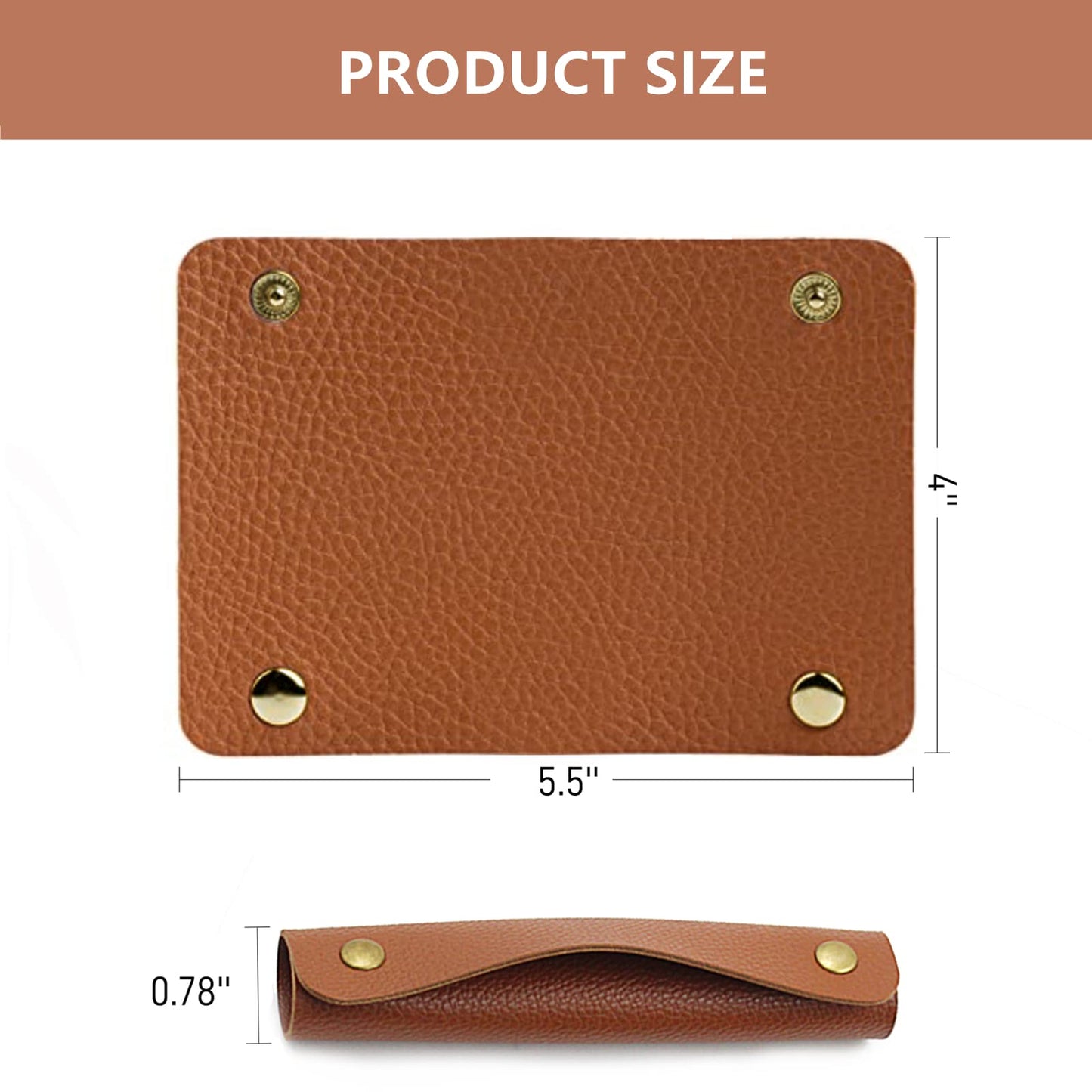 2 Pieces Leather Handbag Handle Wrap Cover
