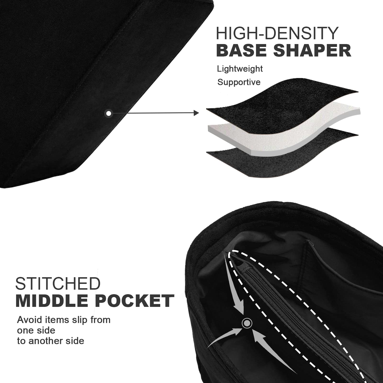 For Artsy MM bag insert organizer purse insert, bag shaper-3MM