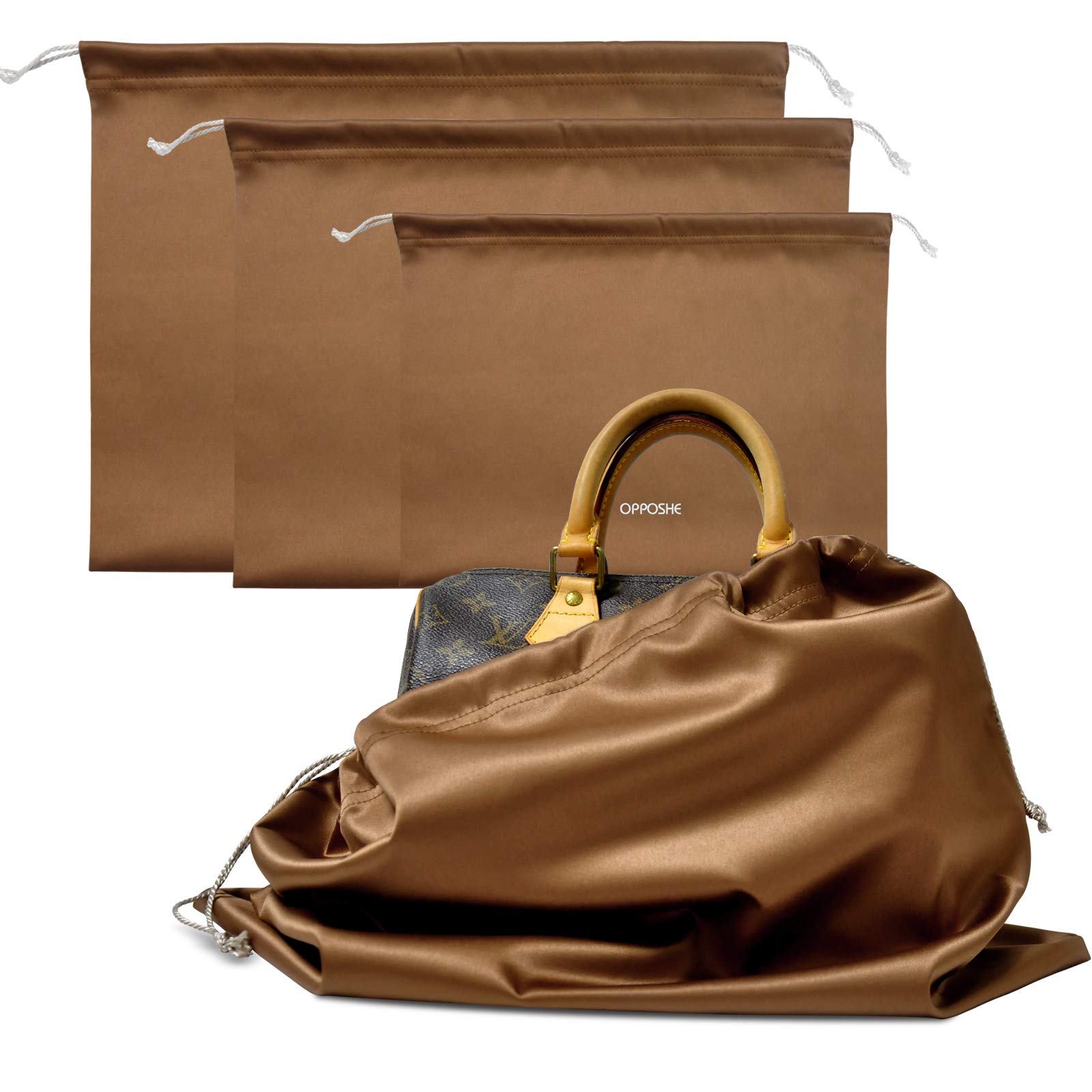 Satin Pillow Luxury Bag Shaper For Louis Vuitton Neverfull PM/MM/GM  (Chocolate Brown) (More colors available)