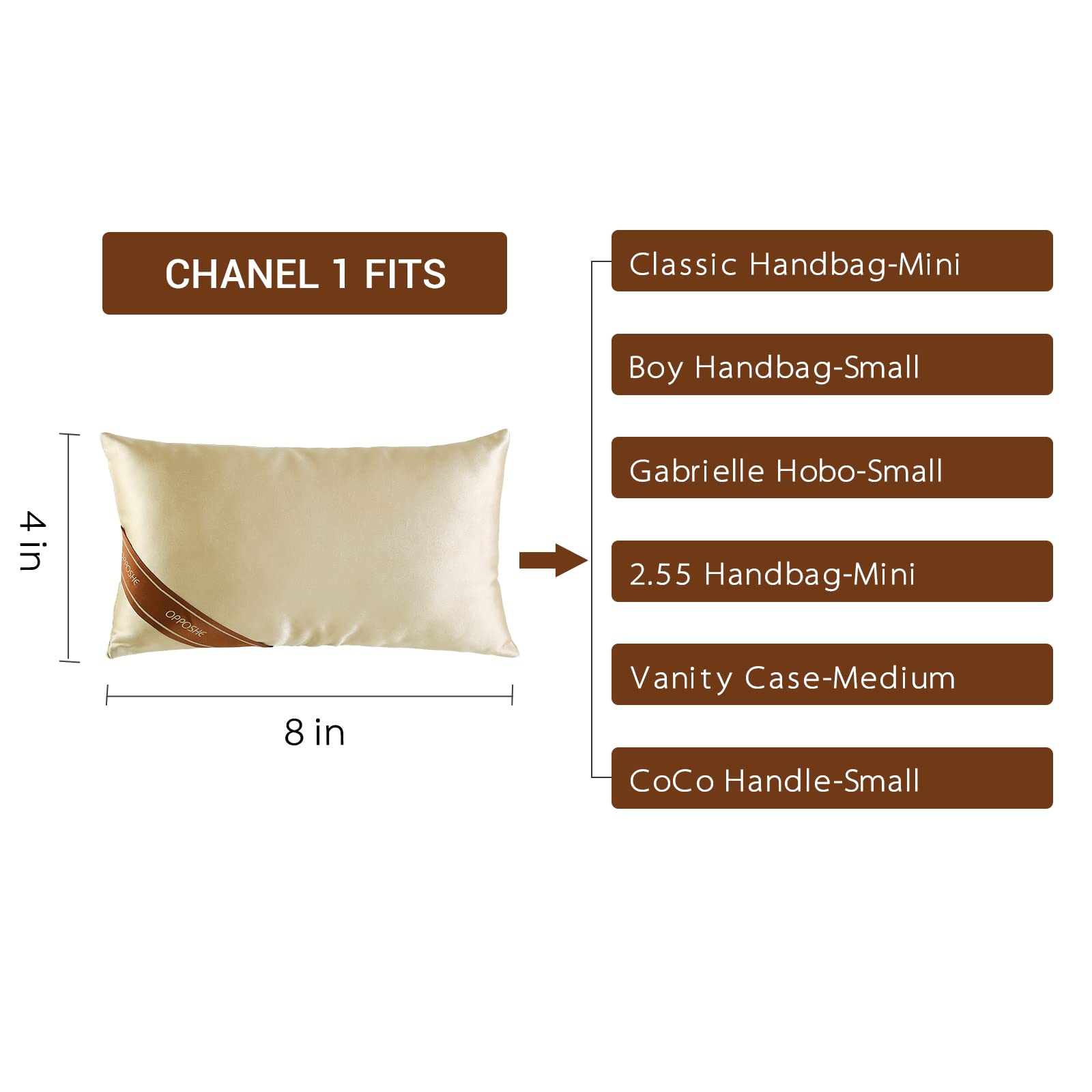  Satin Pillow Luxury Bag Shaper Compatible for the Designer Bag  Classic 2.55 Flap Closure Shoulder Bag : Handmade Products