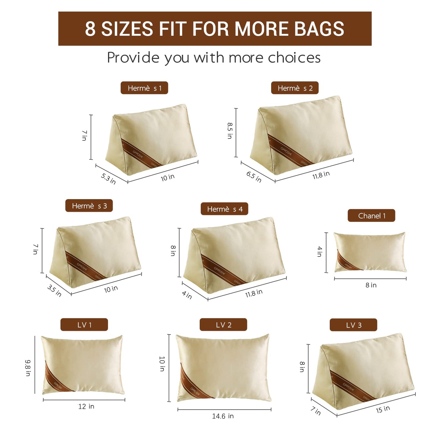 Silky Purse Handbag Shaper Pillow