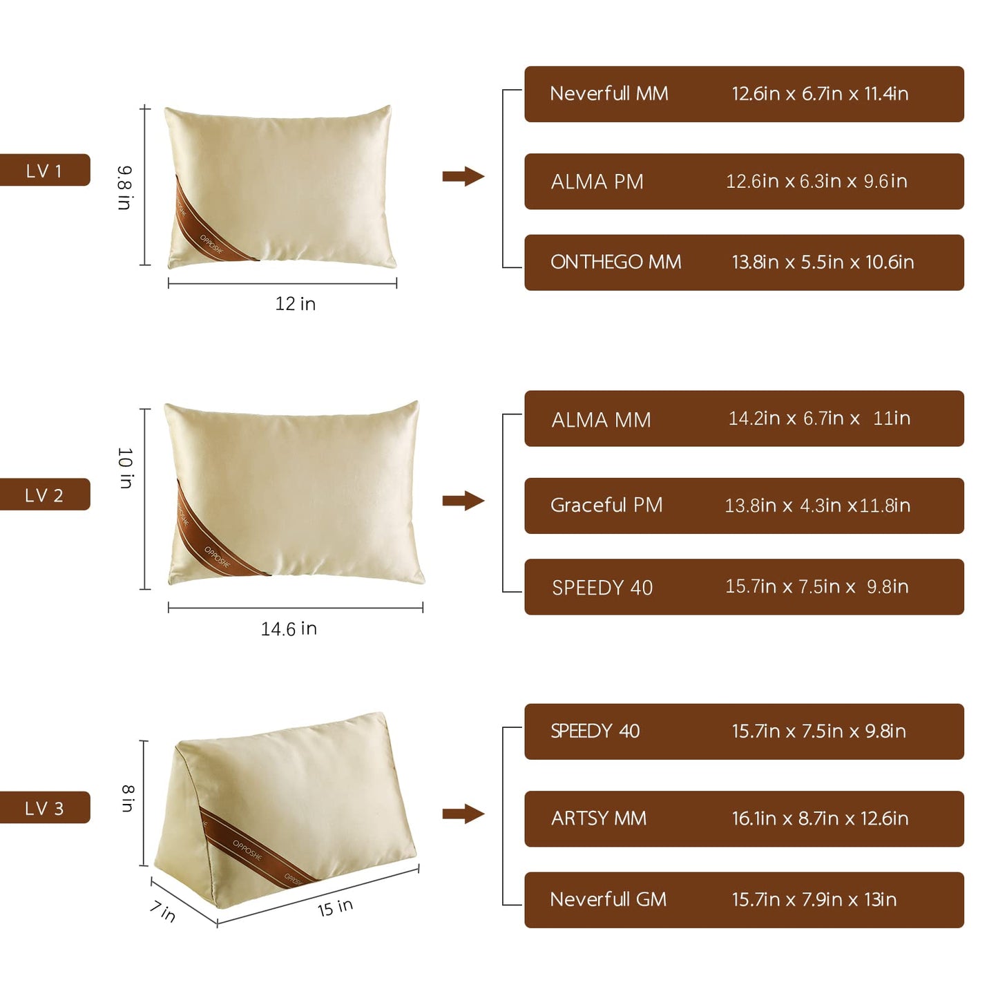 Silky Purse Handbag Shaper Pillow