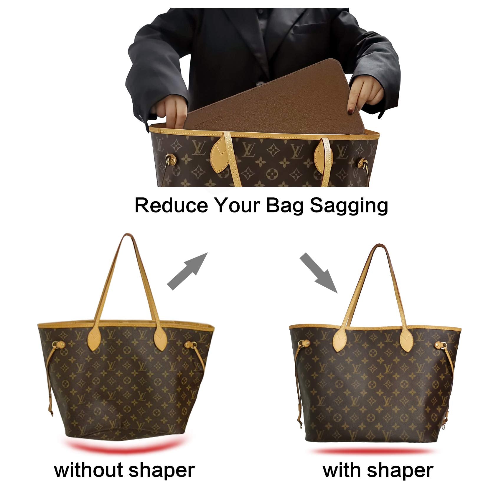 Neverfull MM Leather Bag Base Shaper, Bag Bottom Shaper