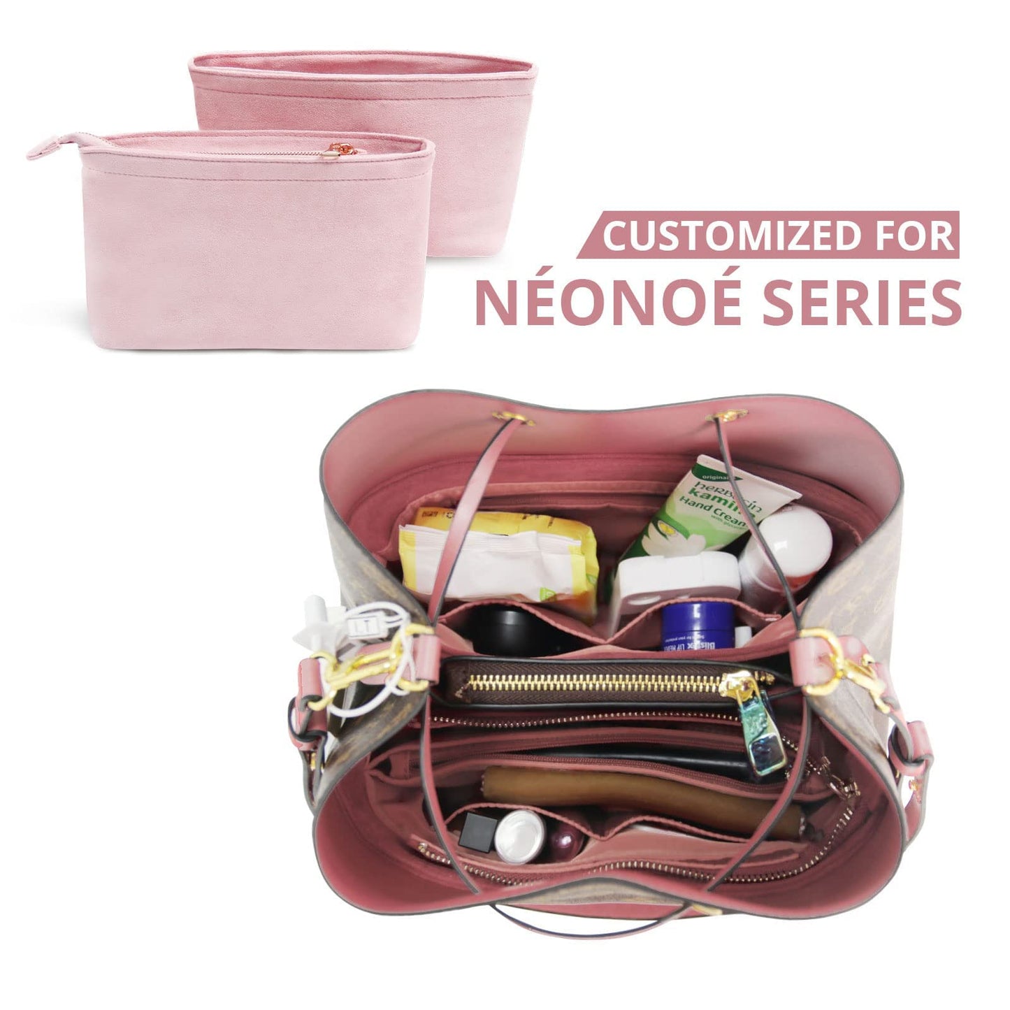 For NeoNoe Empreinte Women Luxury Bags Felt Insert Organizer Makeup Handbag  Liner Storage Travel Inner Purse Cosmetic Bag Shaper